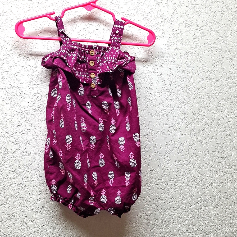 Purple one piece 9 month outfit.
